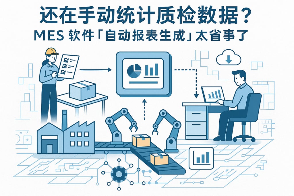 还在手动统计质检数据？MES 软件「自动报表生成」太省事了